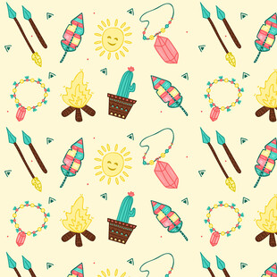 多彩节日装饰图案背景