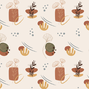 秋季元素无缝图案设计