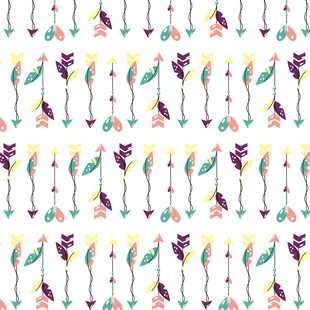 多彩羽毛图案无缝背景