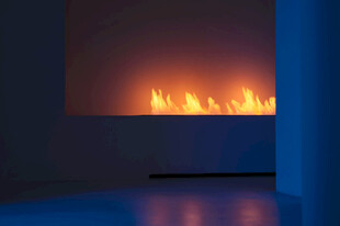 现代室内的火焰装饰景观