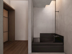 简约现代室内休息区一角