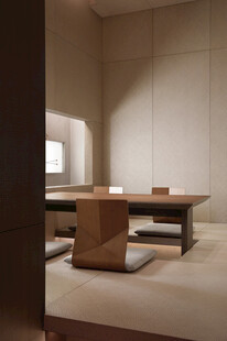 日式简约茶室室内一角