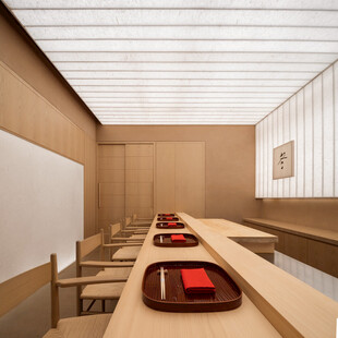 日式简约风格长桌用餐空间
