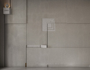 灰色墙面的电气设施