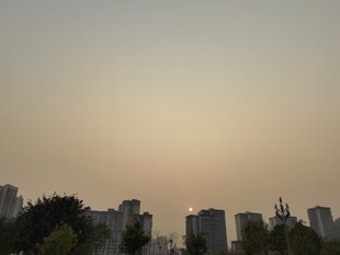 城市黄昏天际线