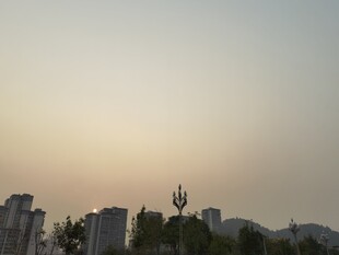 城市黄昏天际线景色