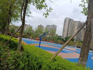 城市公园中的多彩休闲场地