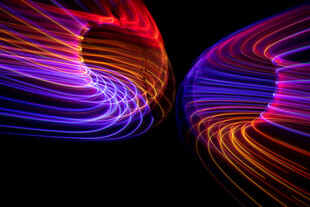 炫彩流动光线抽象图案