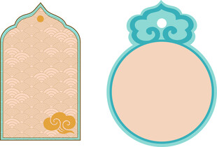 复古风标签装饰图案