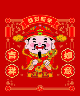 喜庆财神贺新春