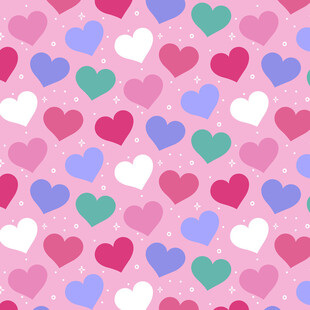 粉色爱心图案背景