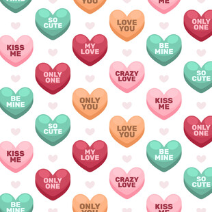 爱心图案情人节浪漫背景