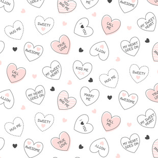 爱心图案浪漫背景设计