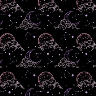 梦幻星空宇宙无缝图案