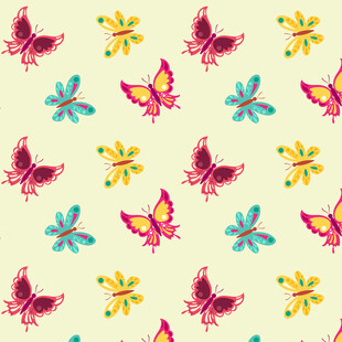 蝴蝶花朵图案背景