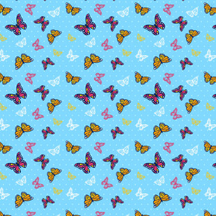 蓝色背景蝴蝶图案纹理