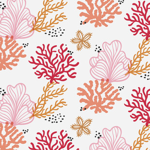 海洋珊瑚花卉图案背景