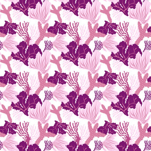 粉色花卉图案无缝背景