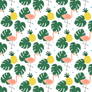 热带植物图案背景