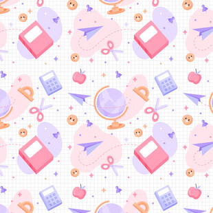 梦幻童趣风图案背景