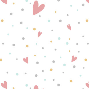 爱心波点简约图案背景