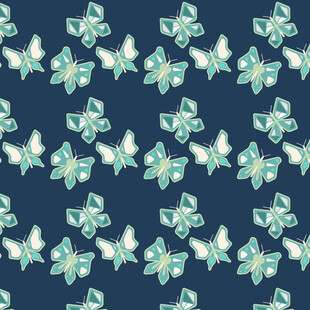 深蓝底花卉图案纹理