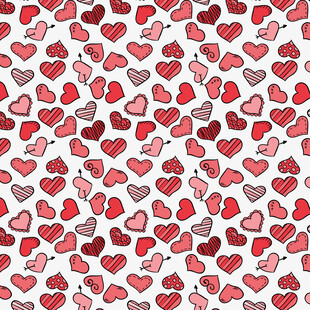 爱心草莓图案背景