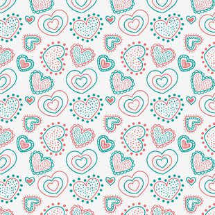 可爱心形图案背景