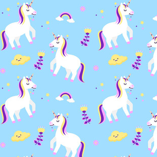 梦幻独角兽图案背景