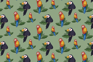 鹦鹉图案背景 