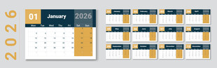 2026年台历模板