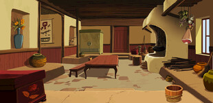 复古风格室内客厅场景