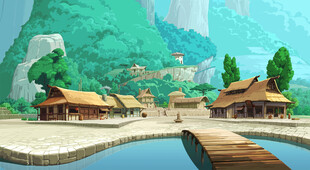 山水间的古朴村落