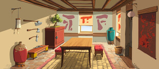 多彩温馨客厅室内场景