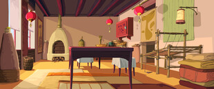 中式古风室内场景布置