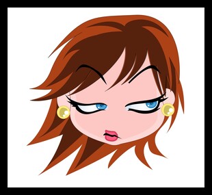 俏皮红发女孩头像