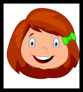 红发蝴蝶结女孩头像