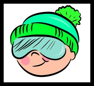 戴帽戴护目镜的可爱卡通头像