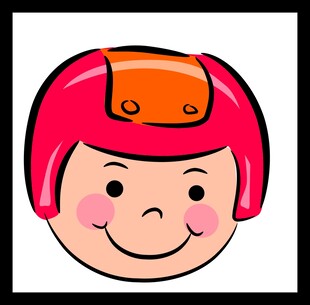 卡通红头发笑脸头像