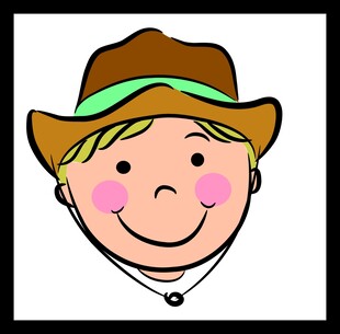戴帽微笑小男孩头像