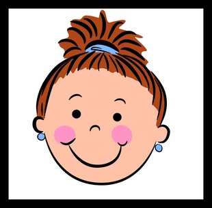 可爱扎发小女孩头像