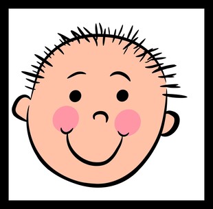 可爱笑脸婴儿头像