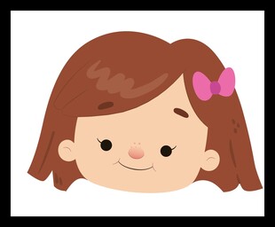 可爱扎蝴蝶结的小女孩