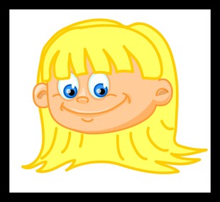 金发女孩笑脸头像