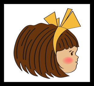 戴蝴蝶结的可爱女孩头像