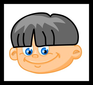 卡通笑脸男孩头像