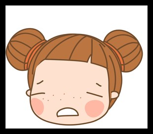 扎双马尾的委屈小女孩