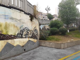 街头艺术风的墙面涂鸦景观