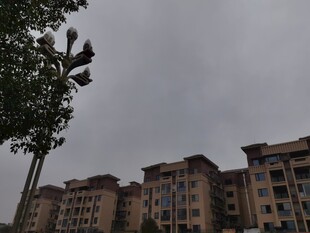 阴天时的多层居民住宅楼