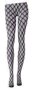 黑色网格花纹女士连裤袜